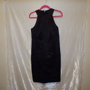 High Neck Sateen Cocktail Dress